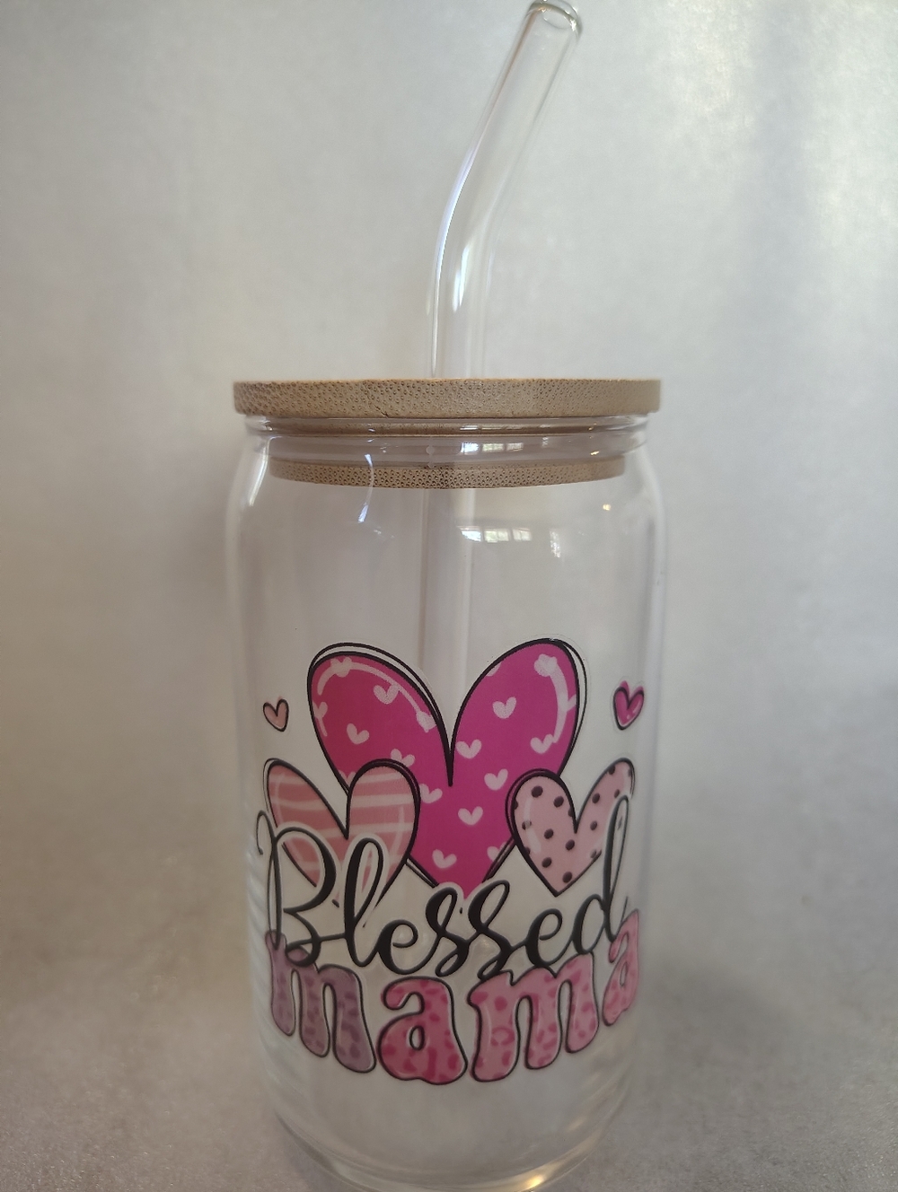 🩰 Blessed Mama Glass Tumbler